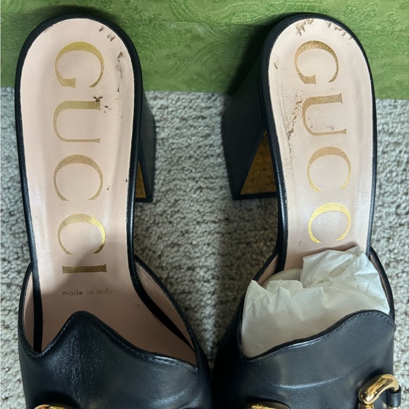 GUCCI heeled slides sandals, EUC - Picture 4 of 10